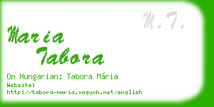maria tabora business card